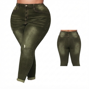 Vaqueros Cargo Rectos Grises de Cintura Media, Rotos, de Mezclilla Sólida, Ajuste Regular, Estilo Urbano para Mujer, Novedad 2026 - Product Image 4