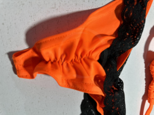 2024 mignon femmes couleur Orange dentelle Bikini maillots de bain Sexy licou deux pièces dos nu soutien-gorge vêtements de plage - Product Image 6