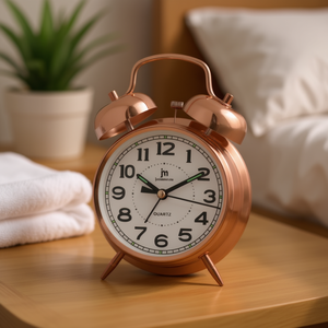 Reloj Despertador de Cobre JUSTAMINUTE JA7041R con Campanas, Reloj de Escritorio y Mesa para Lowell - Product Image 3