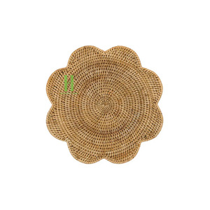 Mantel Individual de flor de ratán tejido Natural hecho a mano de tendencia caliente para decoración del hogar y decoración de restaurante hecho en Vietnam - Product Image 3