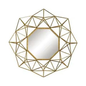 Cadre de miroir moderne fait main de designer doré avec un style charmant pour la décoration de la maison, de l'hôtel, du bureau et du salon. - Product Image 3