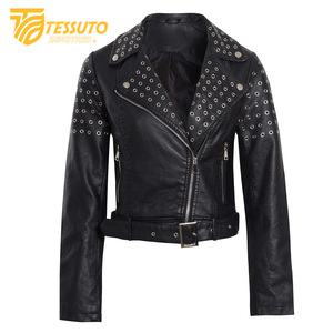 แจ็กเก็ตหนังแท้สำหรับผู้หญิง, แจ็กเก็ตหนังแท้พร้อมฮู้ดทำจากหนังแท้สวมใส่สบายมีสไตล์ - Product Image 1