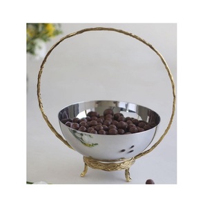 Frutero de Acero Inoxidable con Base de Aluminio, Vajilla de la Más Alta Calidad, Tazón Decorativo para Alimentos de Home Arts - Product Image 1