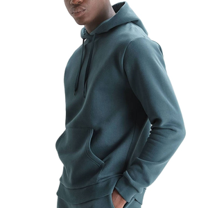 Sweat à capuche en coton premium pour homme, logo personnalisé imprimé, tendance, polaire, motif uni, haut thermique pour l'hiver - Product Image 1