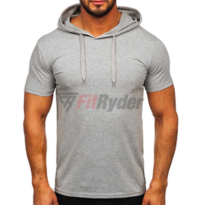 Conception personnalisée confortable pour hommes T-shirts à capuche tricoté sportif en plein air meilleure vente à séchage rapide OEM en gros - Product Image 2