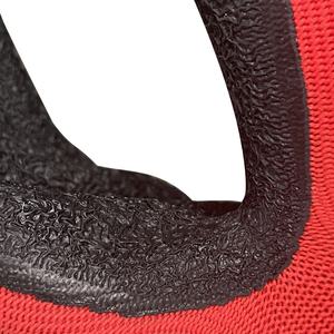 Guantes de agarre para manipulación de láminas de vidrio y metal, calibre 13, poliéster rojo, palma recubierta de látex corrugado para seguridad del glaseador - Product Image 3