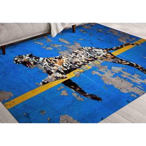 Tapis imprimé léopard Banksy : Tapis d'inspiration artistique moderne, tapis en chenille - Product Image 1
