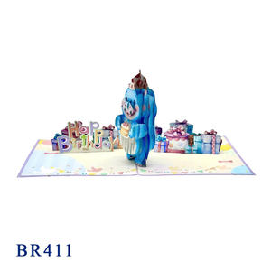 Best Seller Customized Hippo Christmas Pop up Card <b>Handmade</b> <b>Paper</b> Flower Art <b>Paper</b> Love and Letters Style - Product Image 4