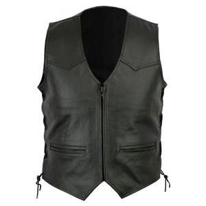 2023 gilet de moto de haute qualité pour hommes veste en cuir léger avec conception sans col pour l'hiver - Product Image 3