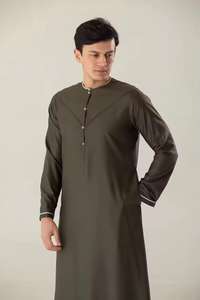 Jubba en gros pour hommes, vente chaude, vêtements islamiques, broderie de Dubaï, Kandura, dernier design, Jalabiya musulmane - Product Image 3