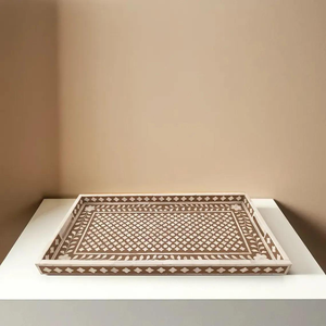 Bandeja de Servir de Estilo Moderno con Incrustaciones de Hueso Hecha a Mano para Cocina, Comedor, Baño y Vajilla - Apta para Lavavajillas - Product Image 4