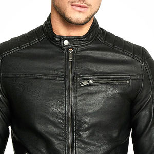 Men Winter Clothing <b>Slim</b> <b>Fit</b> Long Sleeves Leather Fashion <b>Jacket</b> Wholesale Winter Wear Men's Casual Zipper Leather <b>Jackets</b> - Product Image 4