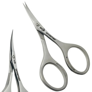 Ciseaux à ongles professionnels en acier inoxydable courbés de 3,5 pouces, ciseaux à cuticules de précision à pointe arrondie pour manucure et pédicure de haute qualité - Product Image 2