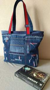 Champ King Premium Quality 100% Cotton Denim Tote Bags 300g Vintage Casual Fashion Ventas completas - Product Image 2
