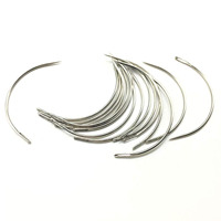 Aiguilles courbées en acier inoxydable de haute qualité en forme de C pour extensions de cheveux, outils de tissage et de couture, extensions de trame et perruques