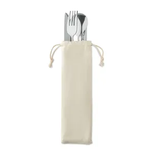 Ensemble de couverts CUSTA en acier inoxydable, gadgets écologiques - Product Image 3