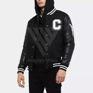Chaqueta Varsity con Capucha de Béisbol para Hombre, de Alta Calidad, con Logotipo Personalizado, para Invierno, Precio al por Mayor - Product Image 2