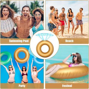 Nhẫn Đính Hôn Phao Dự Tiệc Độc Thân Phao Trang Trí Stagette Ống Bơi Phao Kim Cương Bơm Hơi Phao Hồ Bơi - Product Image 5