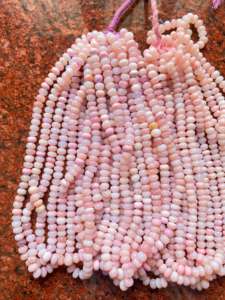 Perles de Rondelles de pierres précieuses d'opale rose 16 pouces fabrication de bijoux perles de pierres précieuses 8-10 MM perles de forage - Product Image 3