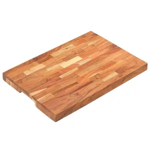 Rectangular Long Acacia Mango Wood Chopping Board Manufacturer New Design Custom Finished Wooden Cutting Board Supplier