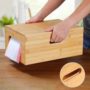 Boîte de rangement pour sac poubelle en bambou 2 en 1 Boîte à mouchoirs en bambou faite à la main Écologique Décoration de maison et de table en gros du Vietnam - Product Image 5