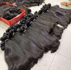 Extensions de cheveux vierges indiens lisses et soyeux, non traités, à cuticules intactes, aspect naturel, lots de cheveux naturels HAIR - Product Image 1