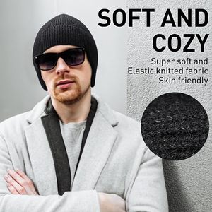 Bonnet moderne et élégant en laine douce tricoté chapeau d'hiver tendance et confortable pour la mode quotidienne en plein air et dans la rue - Product Image 3