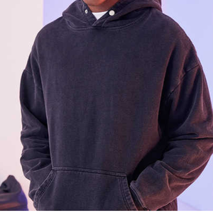 Moda Baggy Basic Hoodies Retro Pullover Oversized Hoodie Hombres Vintage 100% Algodón Con Capucha Hombre Hoodi Pullover Streetwear - Product Image 5