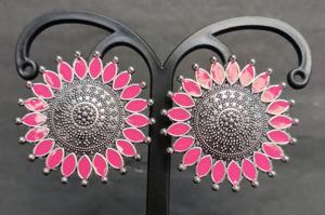 Juego de pendientes de nuevo estilo con pendientes de moda chapados en plata, joyería para mujer, ropa de exportadores indios - Product Image 5