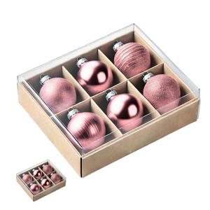 Boule de Noël Ornements d'arbre Ornements de boule de Noël en plastique Personnaliser les ornements de boules pour la décoration d'arbre de Noël en vrac - Product Image 1