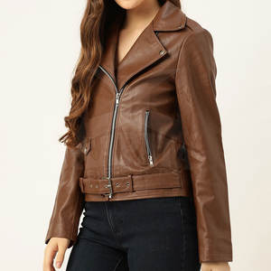 Chaqueta de invierno de cuero genuino personalizable 2025 para mujer, transpirable y resistente al agua, procesamiento terminado - Product Image 3