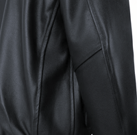 Blouson aviateur décontracté en cuir pour l'hiver, taille plus, unisexe, noir, fermeture éclair, doublure respirante, pour l'extérieur