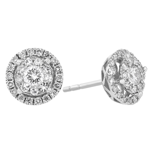 Round Brilliant Cut Diamond <b>Stud</b> VVS Moissanite Diamond <b>Stud</b> <b>Earrings</b> IGI Certified 14K Gold Diamond Hip Hop Style for Women - Product Image 5