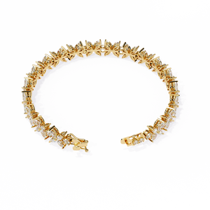 Fabulous 18K <b>Gold</b> Lab Grown Diamond Bracelet & <b>Bangle</b> Luxurious Jewelry Accessory - Product Image 1