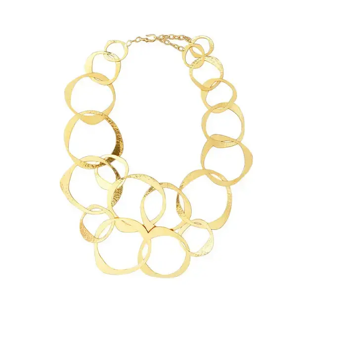 Design Messing Perlen Schmuck Süßwasser Perle Muschel Perle vergoldete Halskette für Frauen und Party ware verwenden