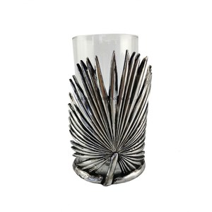 Bougeoir Royal Look en métal et verre Lot de 3 accessoires pour bougies et éclairs votifs Fournitures d'un fournisseur indien - Product Image 4