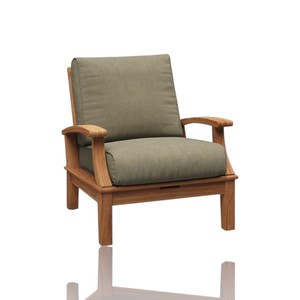 เก้าอี้โซฟาระเบียงไม้สักผ่อนคลายพร้อมเบาะรองนั่ง - Product Image 1