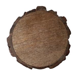 Circle Blue Handcrafted Resin and Wood Coaster Wood and Resin coaster for Desktop and Table Top Customized Color and Shape - Product Image 1