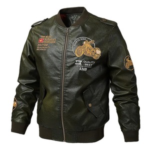 Chaqueta de Cuero Casual de Invierno para Hombre, Negra, Talla Grande 3XL EE--1255, Estilo Bomber, Exterior de Algodón, Color y Talla Personalizables, Relleno de Poliéster - Product Image 4