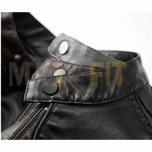 MAXFIT ENTERPRISES Vestes en cuir design personnalisé pour hommes grande taille toile tissu col montant haute qualité MAXFIT ENTERPRISES - Product Image 5