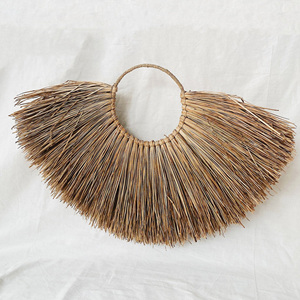 Tendencias en decoración de paredes naturales, arte de pared de pasto marino, excelente precio, arte colgante de paja de pasto marino - Product Image 1