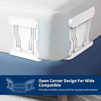 Support de sangles de drap de lit élargir les supports d'angle ouverts pour un ajustement ferme et serré Excellente option de cadeau pour les ensembles de housse de couette de taie d'oreiller de drap