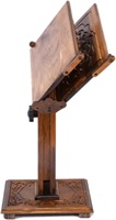 Support de livre réglable en bois sculpté Bible Torah Holder Portable Stand Rahel Supports en bois de taille moyenne Design spécial Coran musulman