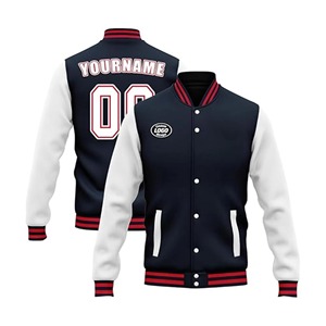 Chaqueta universitaria Vintage personalizada de alta calidad para hombres y mujeres, ropa de invierno con cuello levantado para jóvenes con logotipo de número de nombre personalizado - Product Image 4