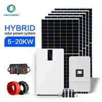 Système Hybride 10KW 51.2V Batterie LiFePO4 60KWH/Jour Générateur d'Énergie Réseau MPPT Monocristallin Silicium BIPV Montage pour Usage Domestique