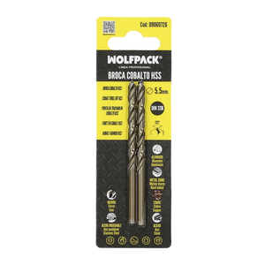 Broca Cilindrica Wolfpack in Cobalto HSS 5,50 mm Blister 2 Unità. - Product Image 6