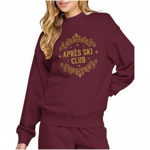 Sweat-shirt à col montant pour femme, imprimé avec un logo personnalisé, respirant, 100% coton, à manches longues, surdimensionné, pour l'automne - Product Image 6