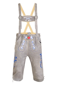 Trachten Hombres Lederhosen Herren Kniebund Negro Gris Marrón Oktoberfest Bundhosen Bavarian - Product Image 2