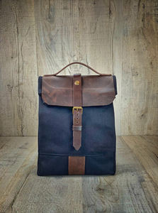 <b>Lunch</b> <b>Bag</b> with Leather Handle and Cutlery Pocket, Large <b>Tote</b> <b>Bag</b> for Taking to Work LCLB-0035B - Product Image 3