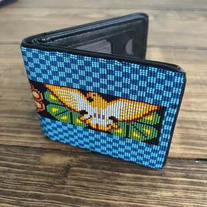 Cartera de cuero con cuentas unisex con cierre de cubierta de patrón geométrico largo bordado a mano-Fabricante mayorista - Product Image 2